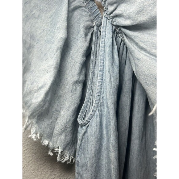 Show Me Your Mumu Lilian Off Shoulder Dress In Chambray Size Large - Picture 5 of 9